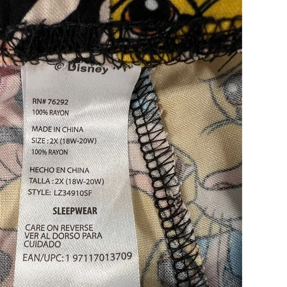 Disney‎ Lion King Simba Sleep Shorts Plus Size 2X 18W-20W Blue Pink Rayon - Picture 5 of 6
